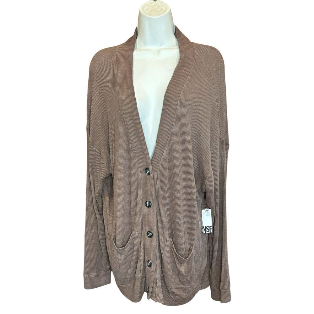 NSF Oversized Cardigan in Taupe NWT Size Medium
